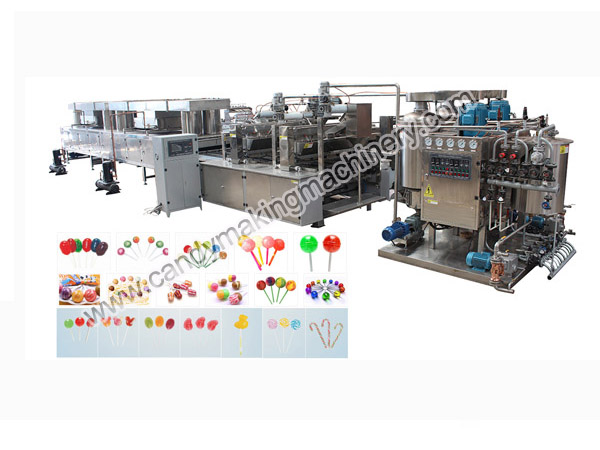 Depositing lollipop making machine