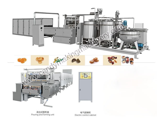 Depositing toffee making machine