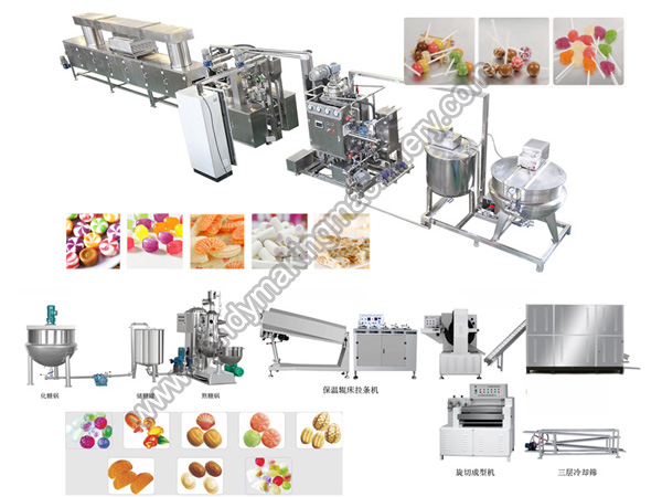 Die-forming hard candy making machine